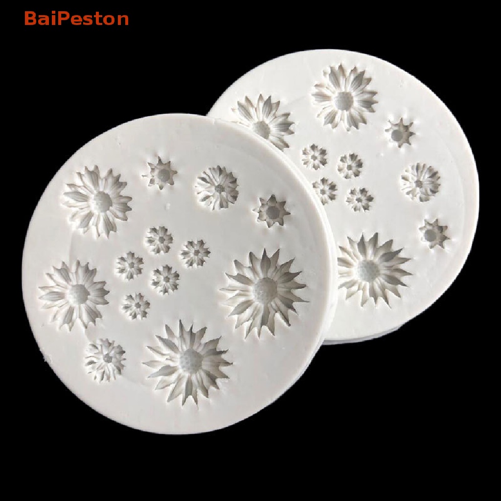 Khuôn Silicone Tạo Hình Hoa Cúc Trang Trí Bánh