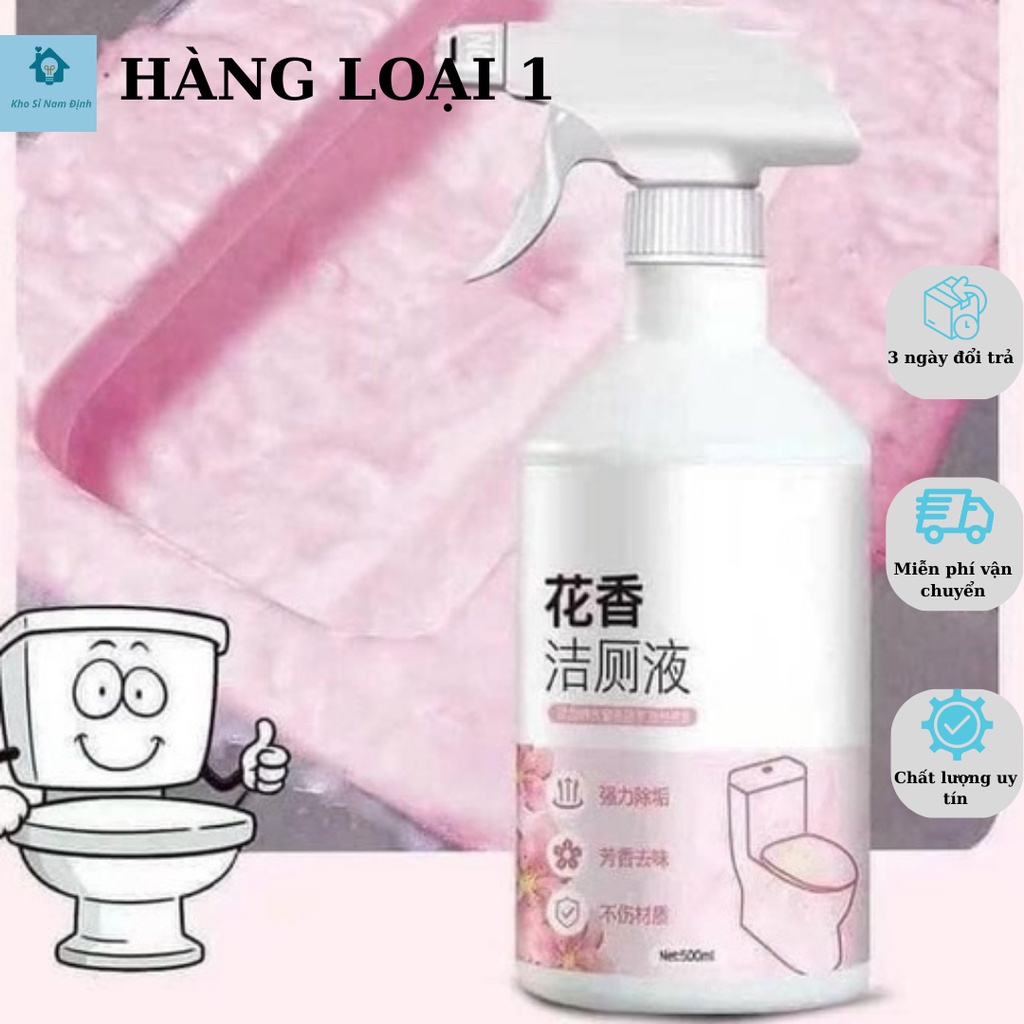 Xịt tẩy rửa nhà vệ sinh hương hoa anh đào dạng bọt nội địa trung cực hot Khosinamdinh
