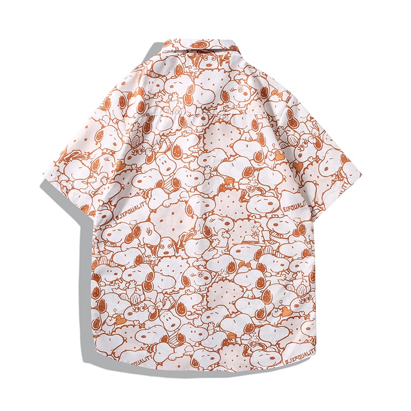 Đầm Size M-5XL. M-5XL Áo Sơ Mi Tay Ngắn Dáng Rộng In Họa Tiết Hoạt Hình Phong Cách Hawaii Thời Trang Mùa Hè Chất Lượng Cao Cho Nam