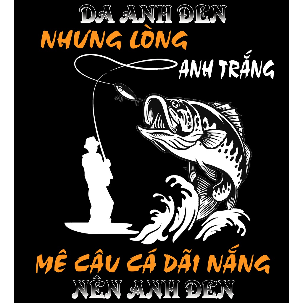 Áo Thun In Logo Câu Cá Cho Cần Thủ Chất Liệu Cotton Thoáng Mát