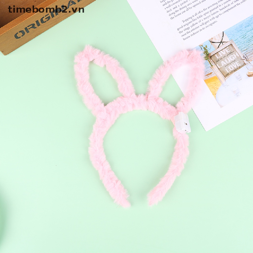 Băng Đô Tai Thỏ Có Đèn LED 10 Bóng Cho Bé