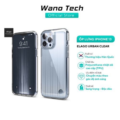 Ốp lưng elago Urban Clear Case cho Iphone 13 Series