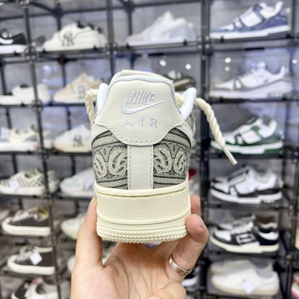 Giày_Nike Air Force 1 Thổ Cẩm, AF1 Dây Thừng Đế Air hàng cao cấp nhất Full Box Bill