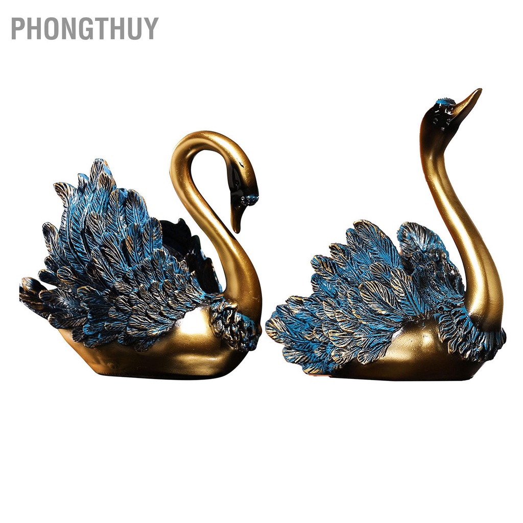 Tượng thiên nga Nhựa Resin tinh tế hiện đại Trang trí Phòng Ngủ, Phòng Khách