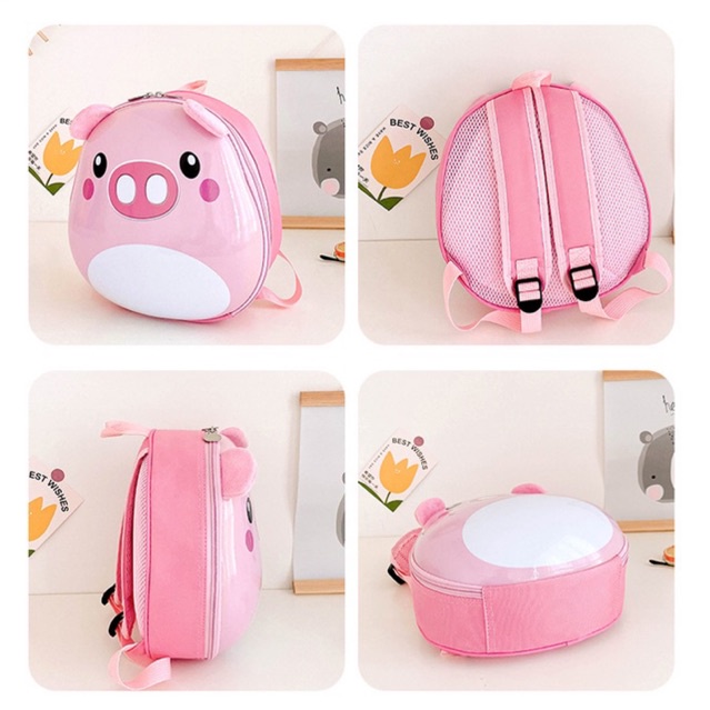 Balo đi học, cặp sách hình quả trứng cho bé trai bé gái mầm non hình thú ngộ nghĩnh