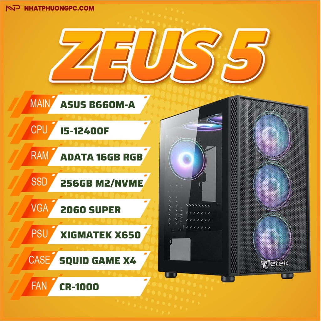 Bộ PC B660/ I5 12400F/ RAM 16GB/ RTX 2060 SUPER.Cân mọi tựa game hiện tại. Chính hãng BH 36 tháng | BigBuy360 - bigbuy360.vn