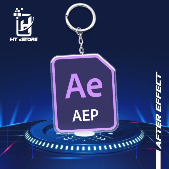 Móc khóa mica logo Adobe Photoshop, Illustrator, Indesign, After Effects, Premiere Pro, móc khóa cho designer