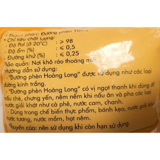 [Túi VÀNG 500g] ĐƯỜNG PHÈN HẠT (TO) [VN] HOÀNG LONG Rock Sugar