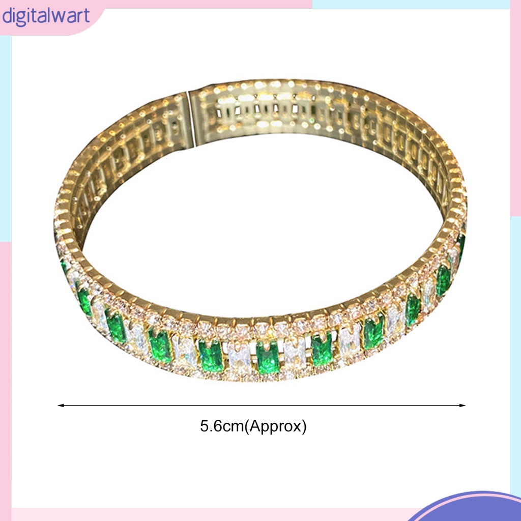 Vòng Tay Chuỗi Hạt Tròn Đính Đá Lấp Lánh Thời Trang Cho Nữ