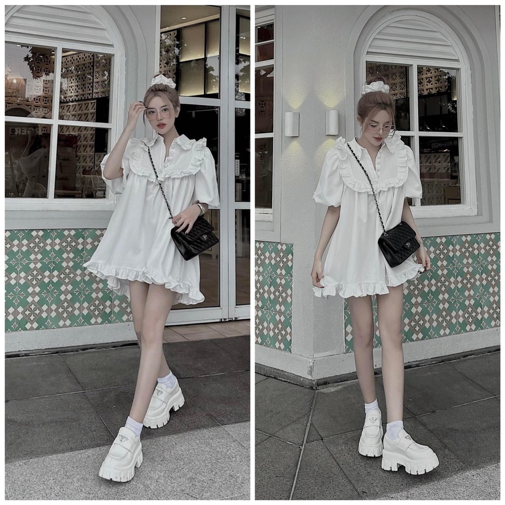 VÁY BABY DOLL CỔ BÈO