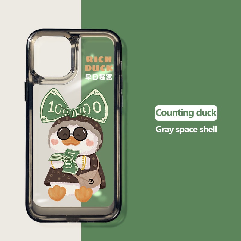 Ốp Điện Thoại DecoPhone Acrylic tpu acrylic Hình Vịt Cho iphone 6 6s 7 8 plus x xs max se 11 12 13 14 15 pro max plus