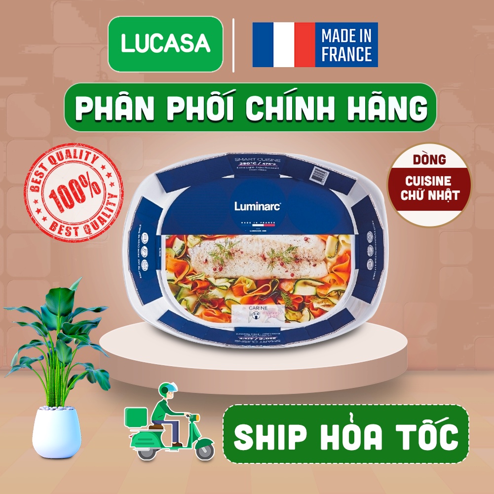 Khay Nướng Thủy Tinh Luminarc Smart Cuisine Chữ Nhật | Phân Phối Chính Hãng