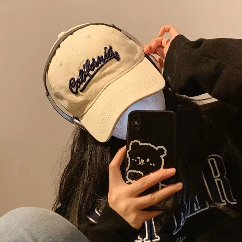 Mocho Mũ Lưỡi Trai Mềm Mại Thêu Chữ Thời Trang Đa Năng Dành Cho Cặp Đôi