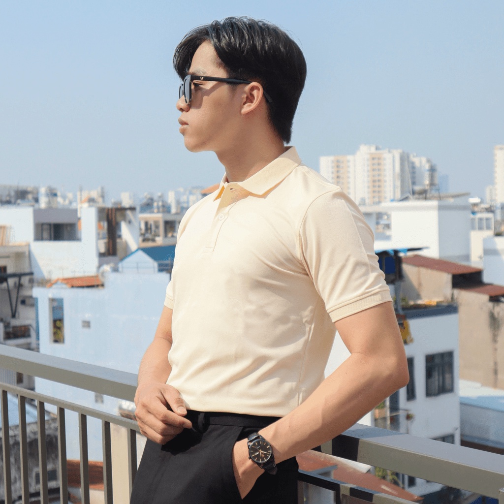 Áo Thun Polo Nam Cổ Trụ Trơn Nhiều Màu Có Nút Cổ Phong Độ Lịch Lãm NEW UNISEX