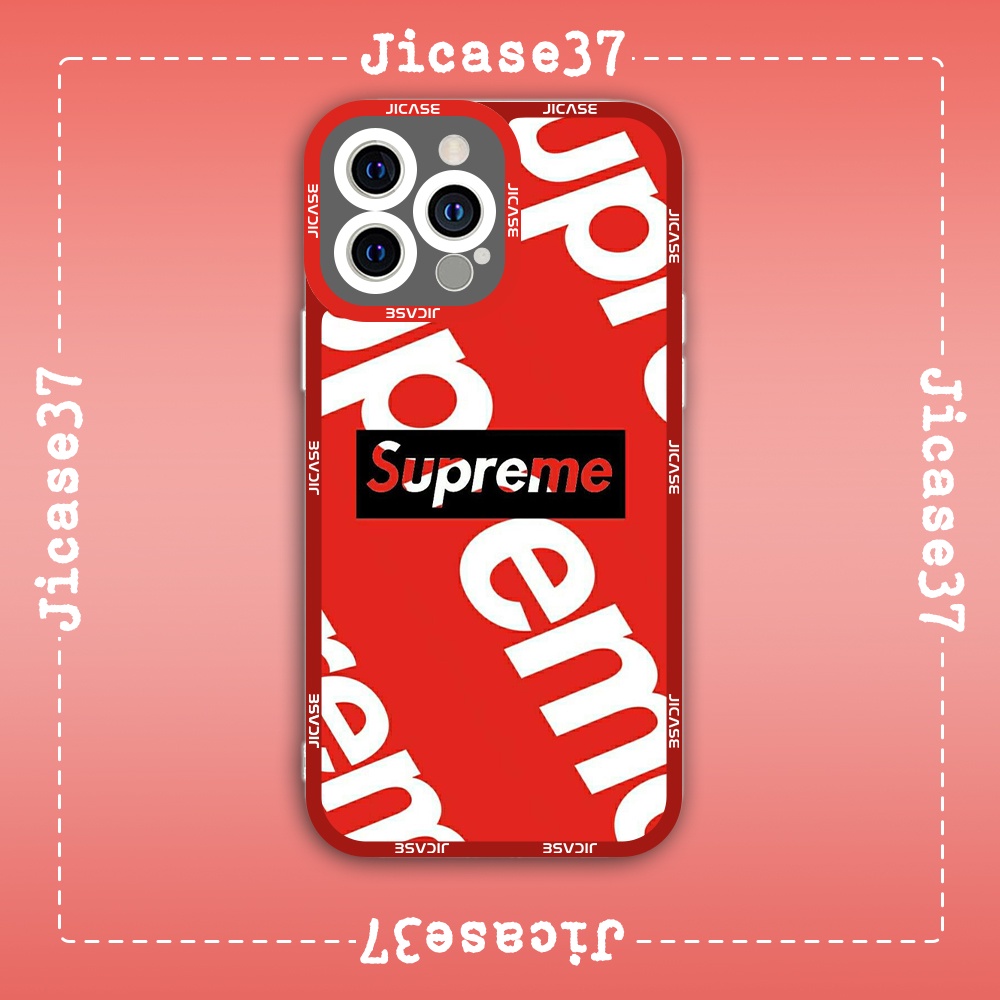 Ốp lưng iphone samsung xiaomi oppo cạnh vuông Jicase JMcase Supreme Biểu Tượng Logo Thời Trang