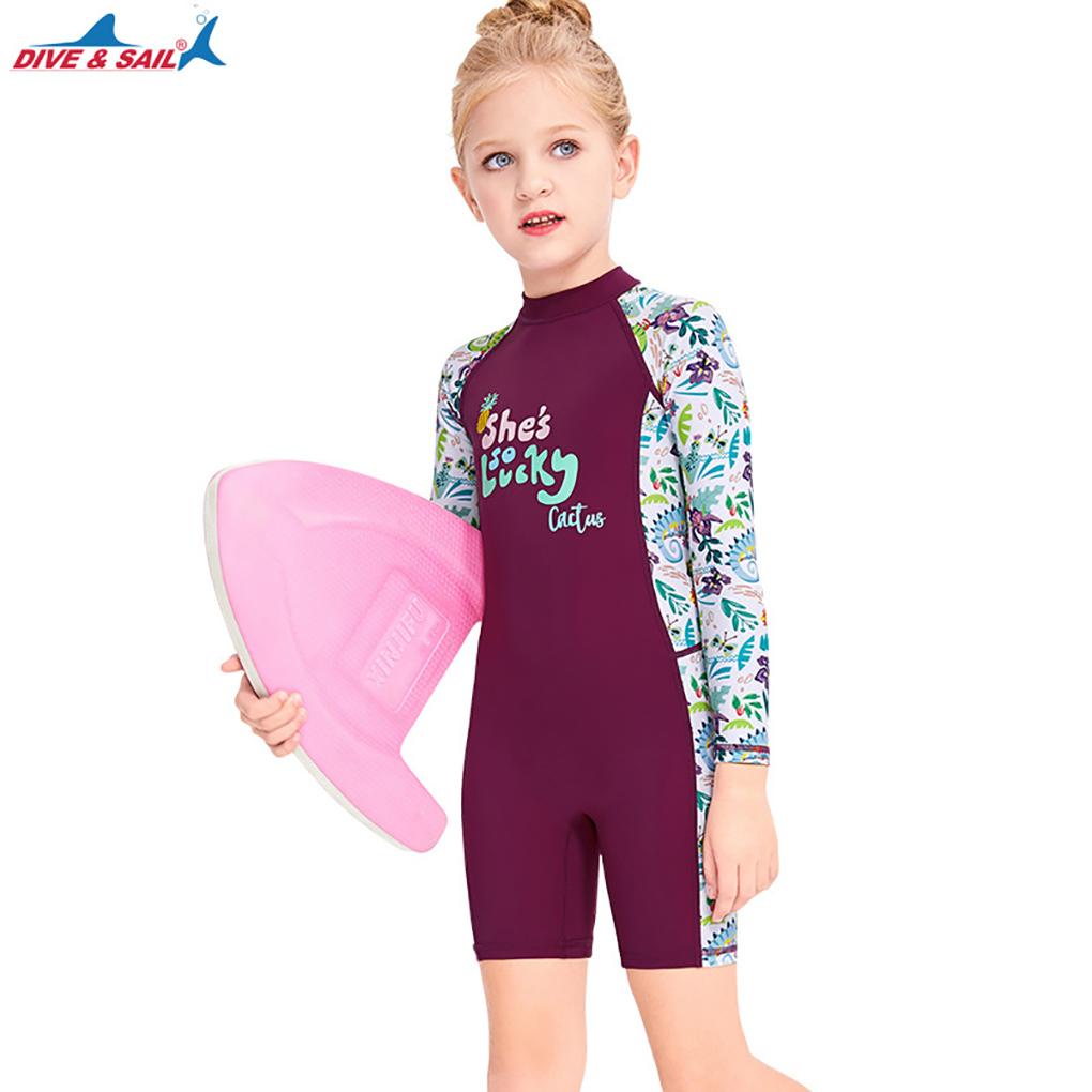 Đồ Bơi Một Mảnh Tay Dài Có Khóa Kéo Sau Lưng Dành Cho Bé