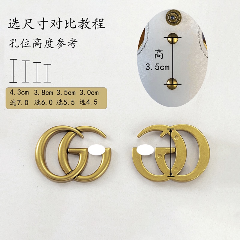 Khóa Kim Loại Hình Logo gucci Double g Sửa Chữa Túi Xách