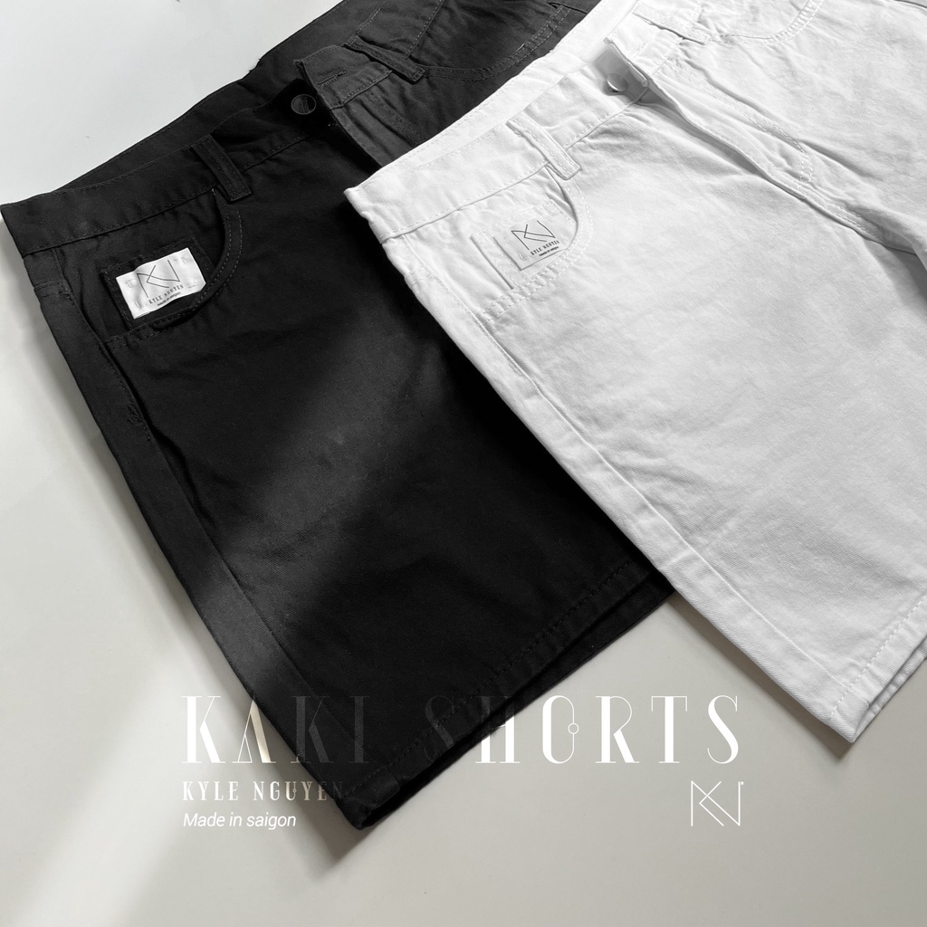 Quần shorts kaki_Trắng & Đen_Kaki Shorts’s KN