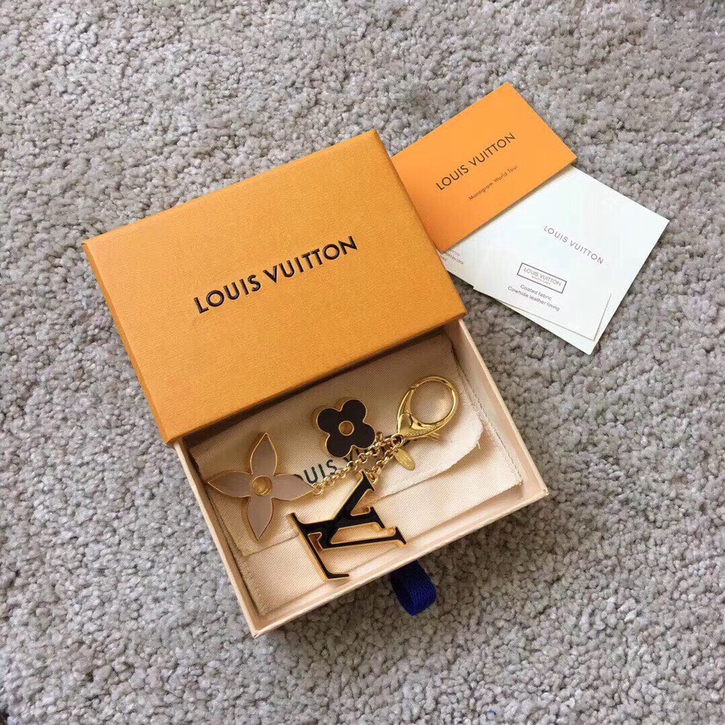 Móc Khóa Tròn Họa Tiết Hoa Cổ Điển Thời Trang