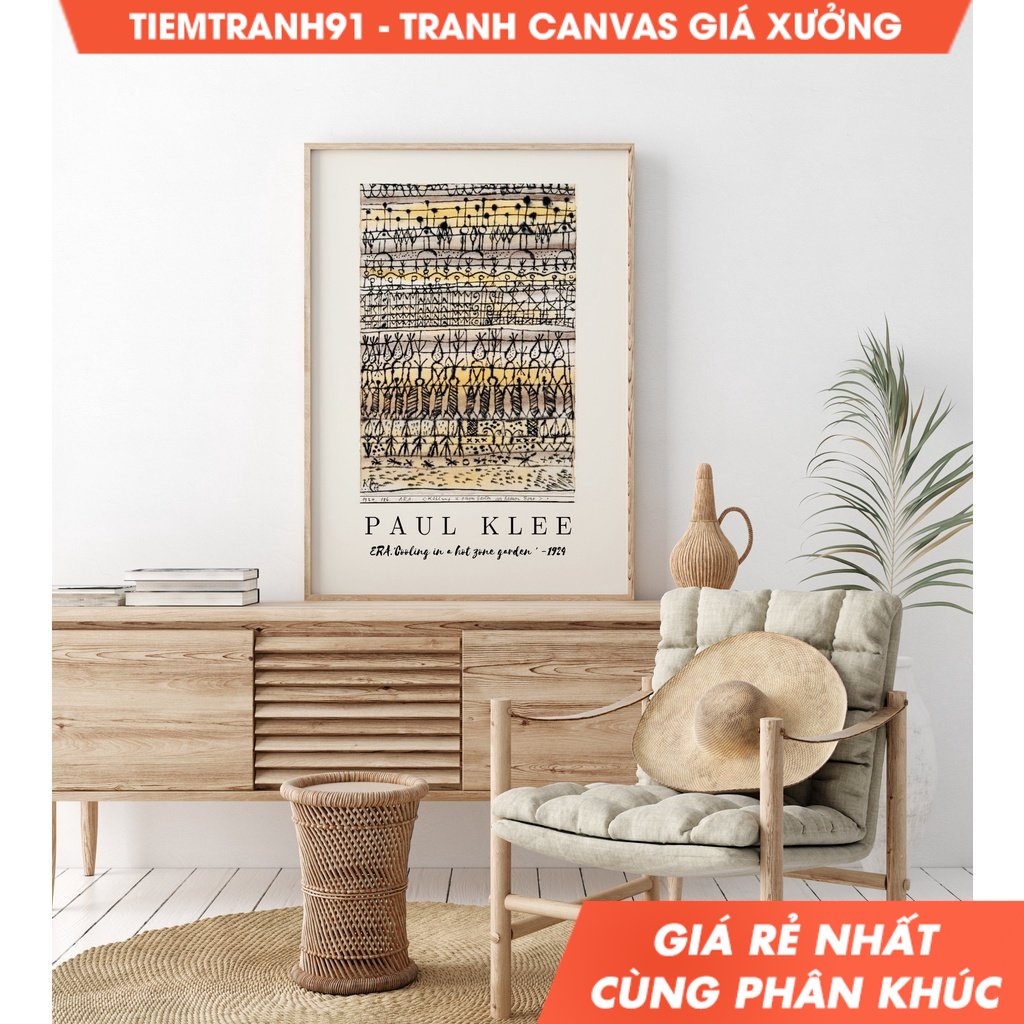 Tranh treo tường Paul Klee ERA, Cooling in a Hot Zone Garden, Paul Klee Exhibition Poster, Paul Klee