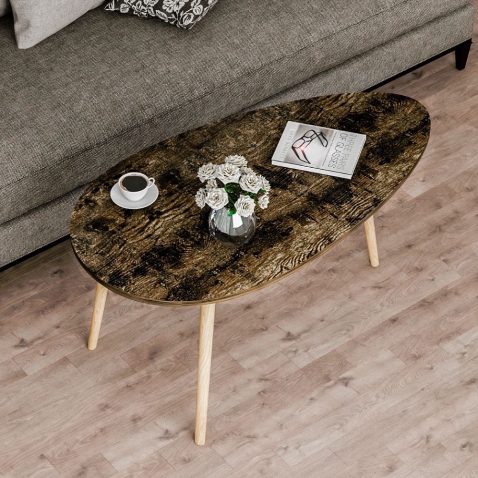 Bàn trà hình trứng ngồi sofa - GP55 / GP56
