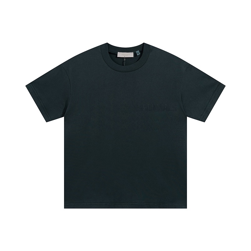 Áo Thun Cotton Tay Ngắn Cổ Tròn In Chữ Fear of God Essentials Thời Trang Đường Phố Unisex