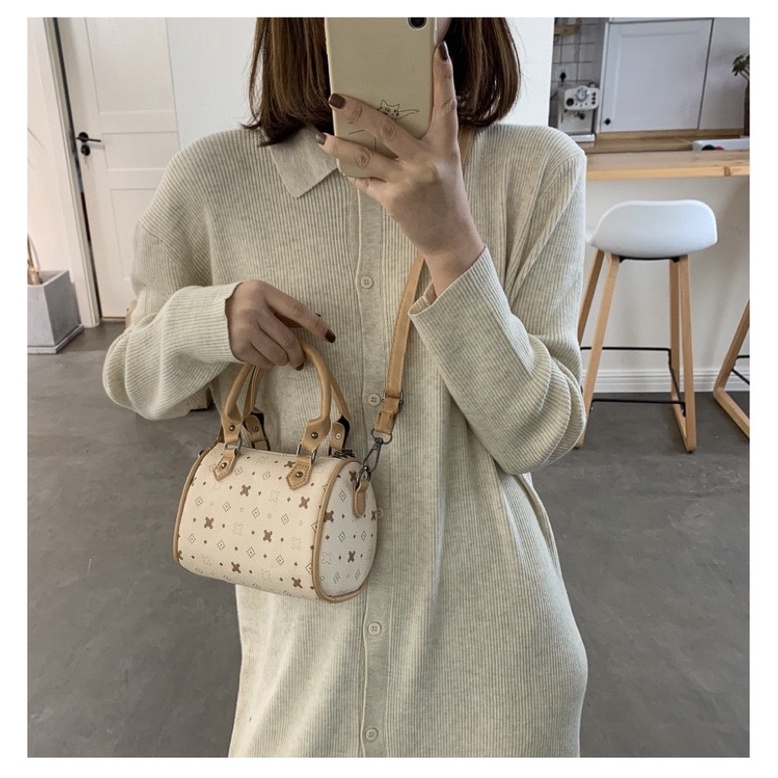 Túi đeo chéo cá tính Ulzzang hình dạng túi trống mã 3437 hàng nhập Quảng Châu có sẵn