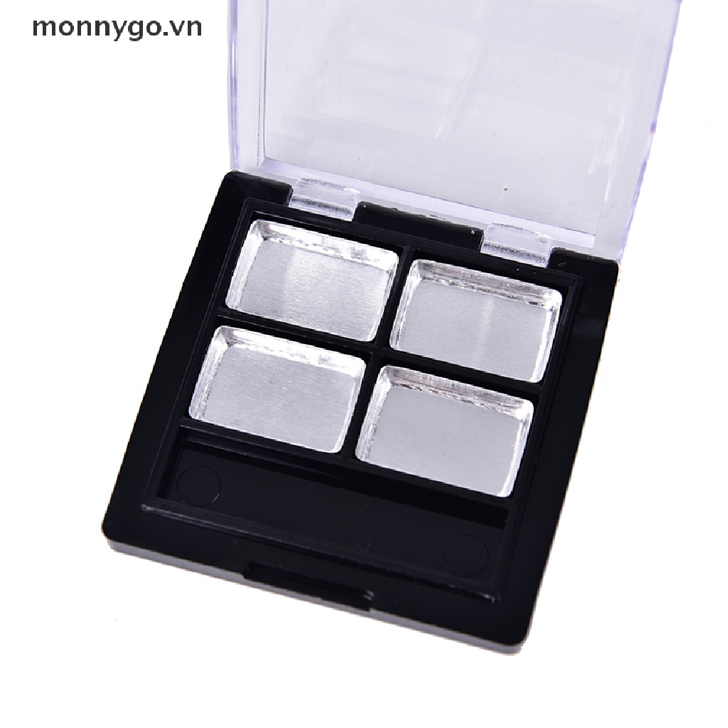 Hộp Rỗng 4 Ngăn Hình Vuông Đựng Phấn Mắt / Son Môi Kèm Bảng Phấn