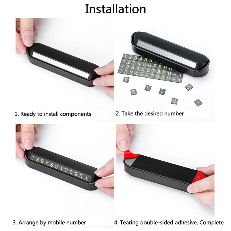 Bảng Báo Số Điện Thoại Trong Ô Tô Xe Hơi Loại 8 Bộ Số