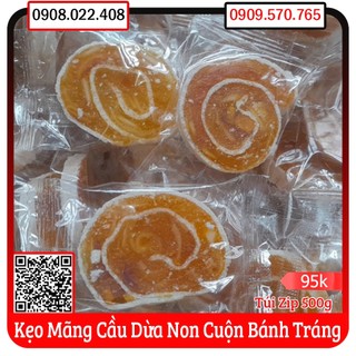 Kẹo mãng cầu dừa non cuộn bánh tráng - túi 500gr - đặc sản bến tre