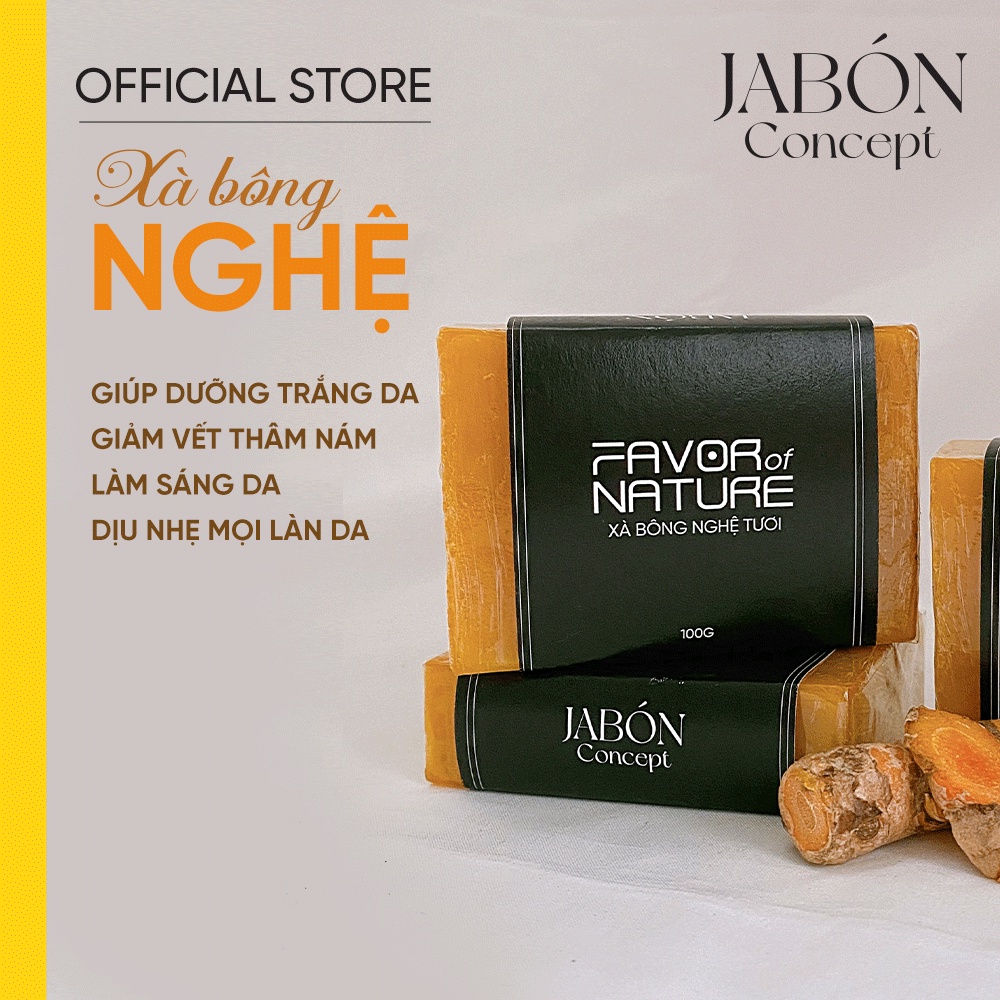 Xà bông Nghệ Mật Ong Thiên Nhiên Nhẹ Dịu Giảm Thâm Làm Sáng Da - Jabón Concept