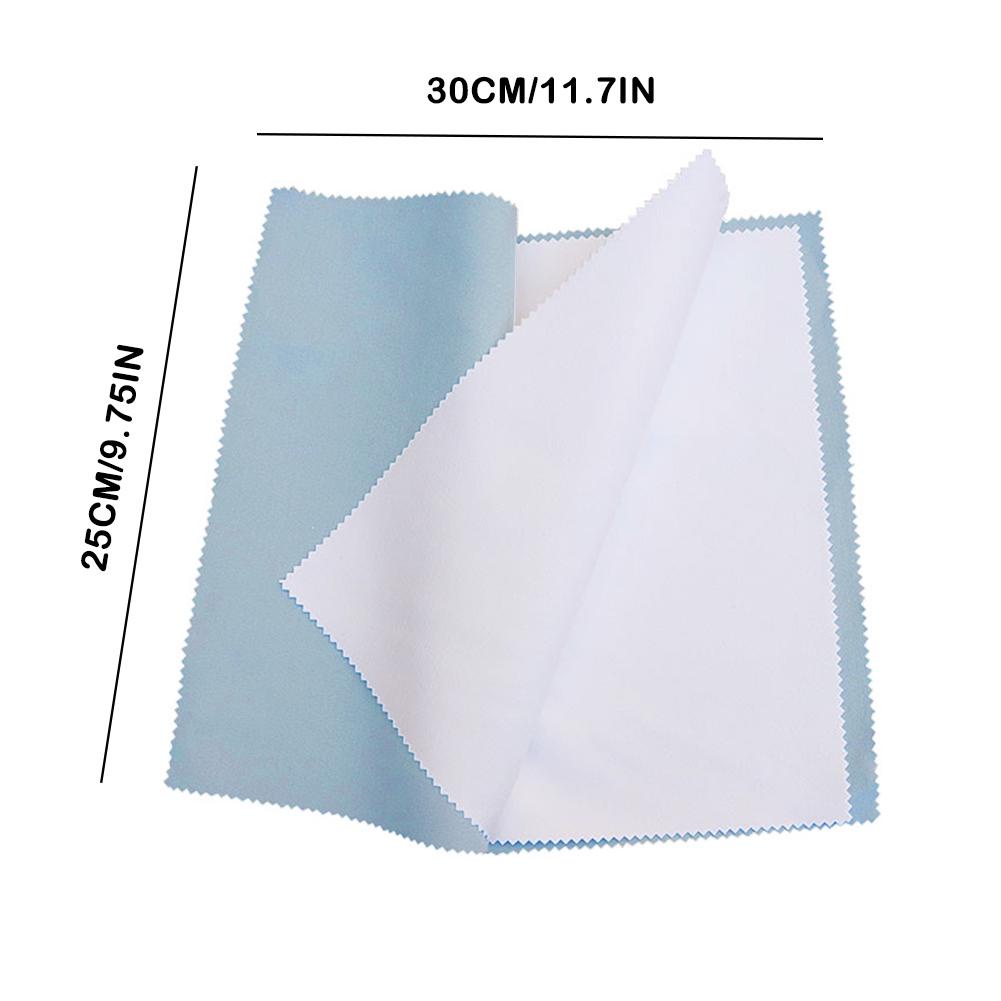 Khăn Lau Đánh Bóng Trang Sức Hai Mặt Màu Bạc Lớn