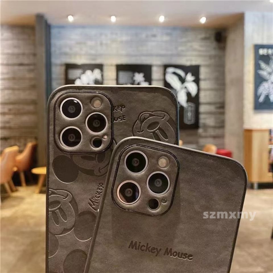 Ốp Điện Thoại Da Hình Mickey 3D Cho Iphone 14 Pro Max 13 Pro Max 12 11 Mini X XS XR 7 8 Plus