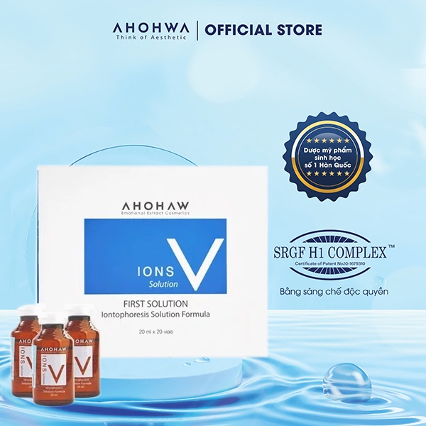 Tế bào gốc dưỡng trắng và phục hồi da chuyên sâu Ahohwa Ion V Solution