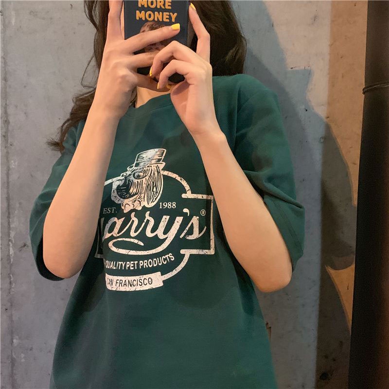 Áo thun XINLANYASHE tay ngắn dáng rộng thời trang Hàn Quốc 2023 cho nữ