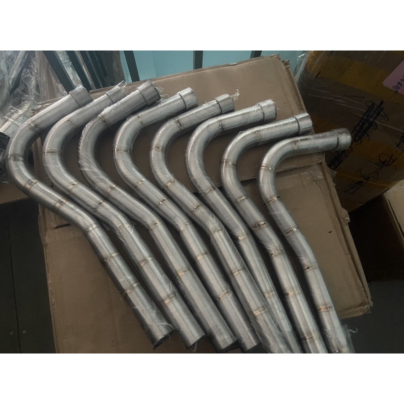 Cổ bô inox 304 mối hàn TiTan size 27 gắn bô zin chuẩn fom đẹp dành cho xe wave/dream/cup...