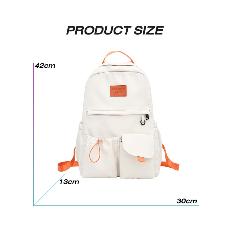 One Ba Lô Đi Học Sức Chứa Lớn Màu Tương Phản Phong Cách Nhật Bản Cho Nữ