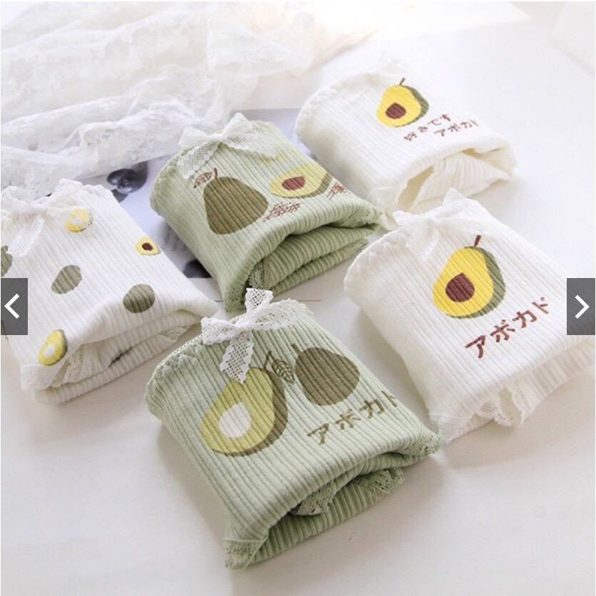 Set quần lót quả Bơ cute - Quần chip chất cotton co giãn Hàng Quảng Châu