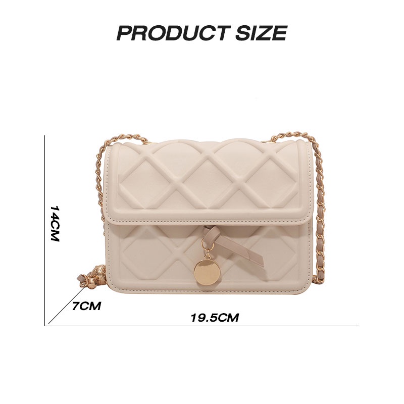 MISCHA Túi Xách Da PU Màu Trơn Dáng Vuông Thời Trang Cho Nữ