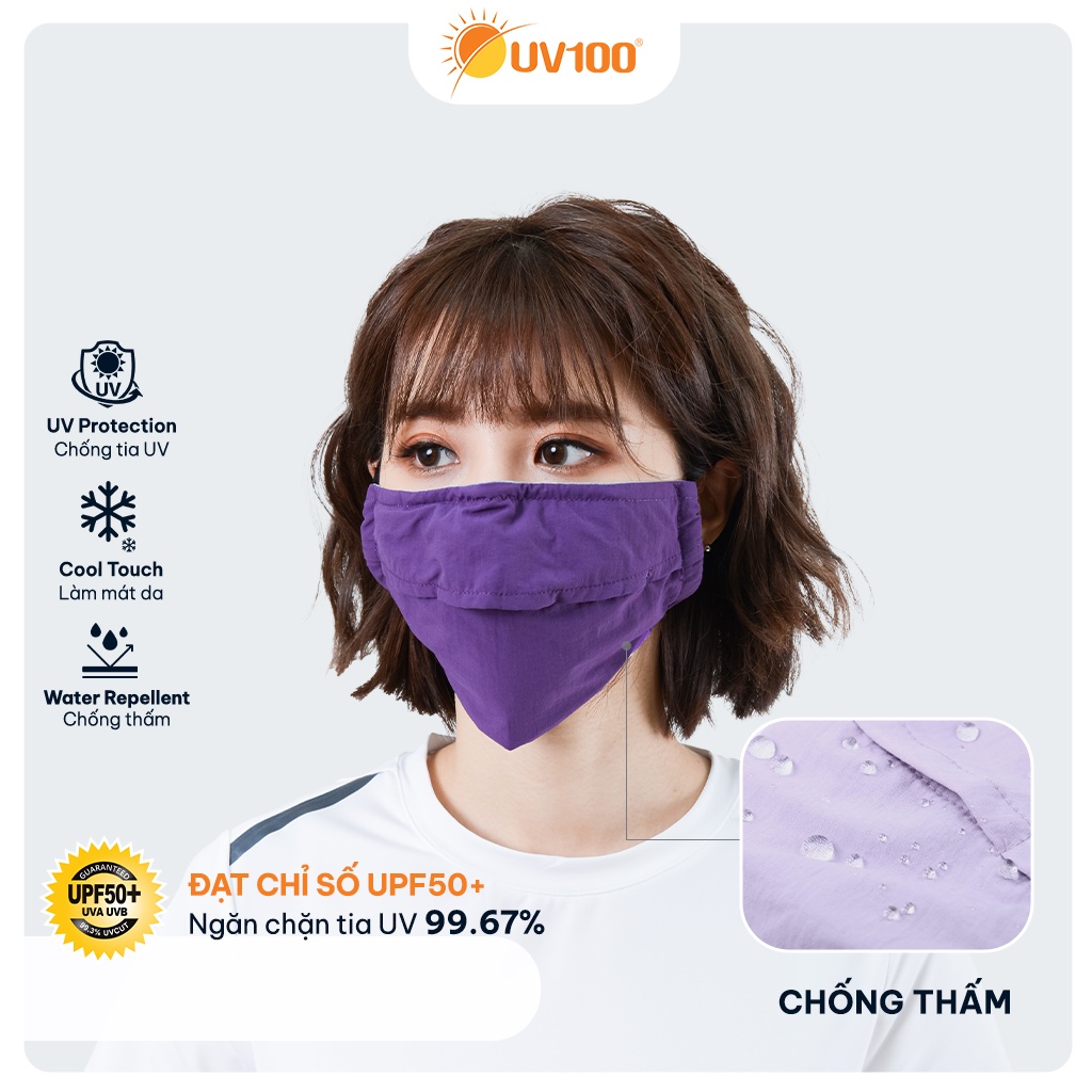 Khẩu trang chống nắng chống thấm nước &amp; hỗ trơ lọc bụi UV100 LC20448