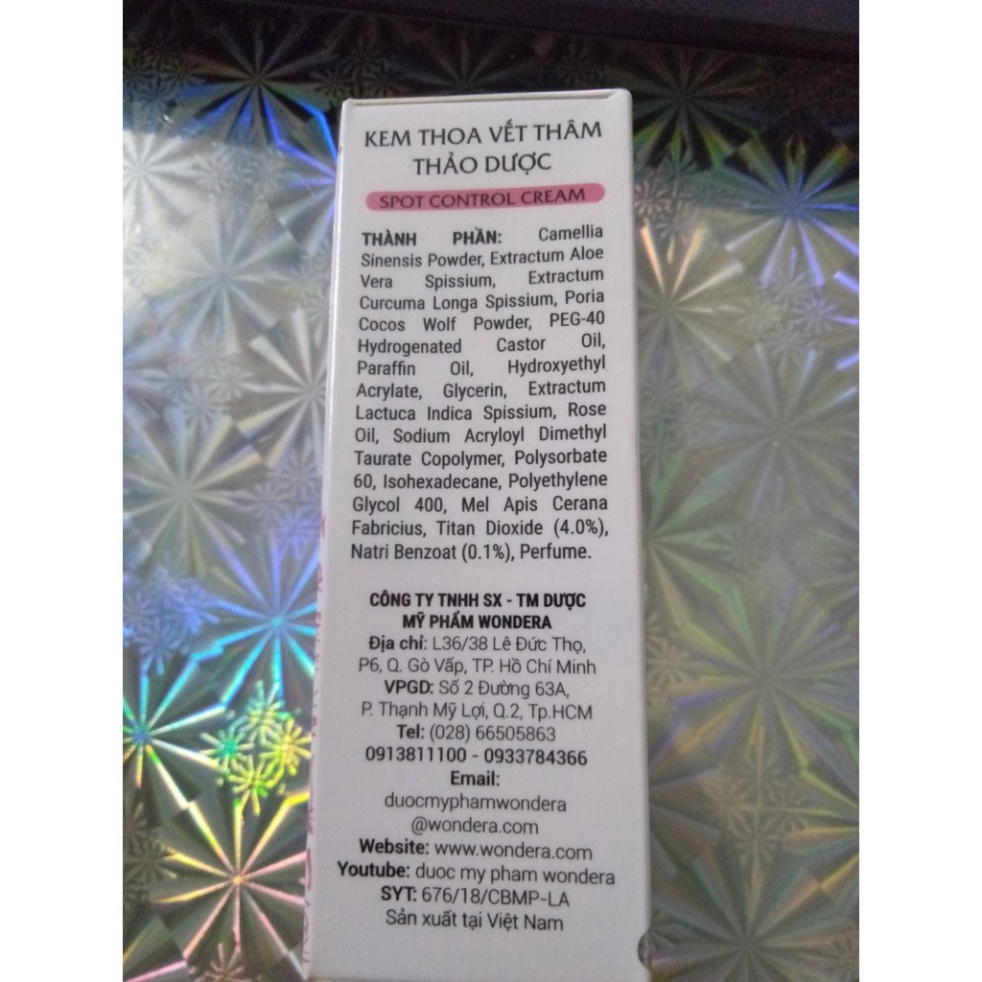 Chính hãng Kem Thoa Vết Thâm Thảo Dược Wondera