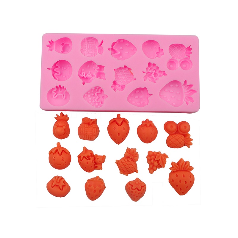 Khuôn Làm Bánh Chất Liệu Silicone Hình Trái Táo / Chuối / Cà Rố