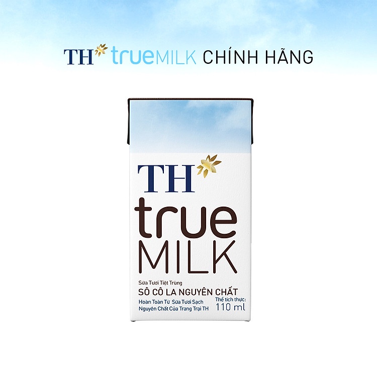 Thùng 48 hộp sữa tươi tiệt trùng sôcôla nguyên chất TH True Milk 110ml