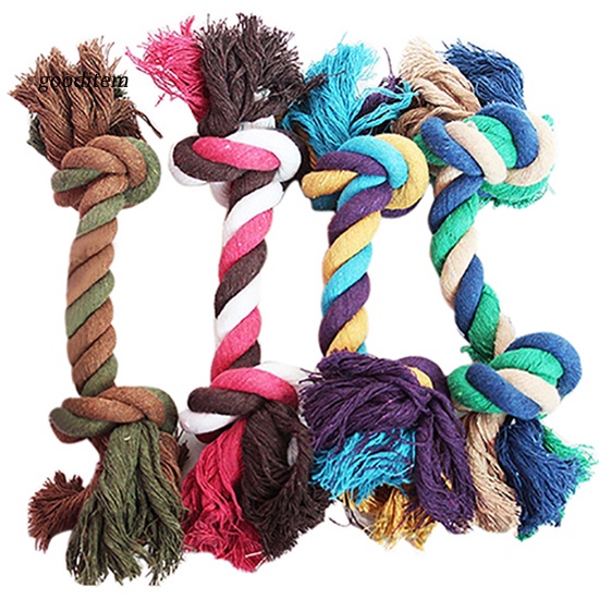 Đồ Chơi Dây Cotton Bện Thắt Nút Nhiều Màu Sắc Vui Nhộn Cho Thú Cưng