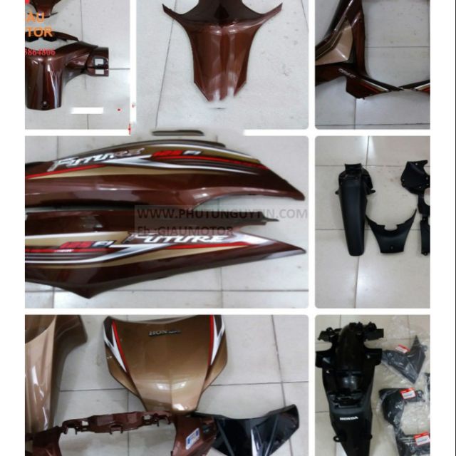 FULL DÀN ÁO CHO XE FUTURE 125 FI MÀU NÂU CHÍNH HÃNG HONDA - VJC SÀI GÒN
