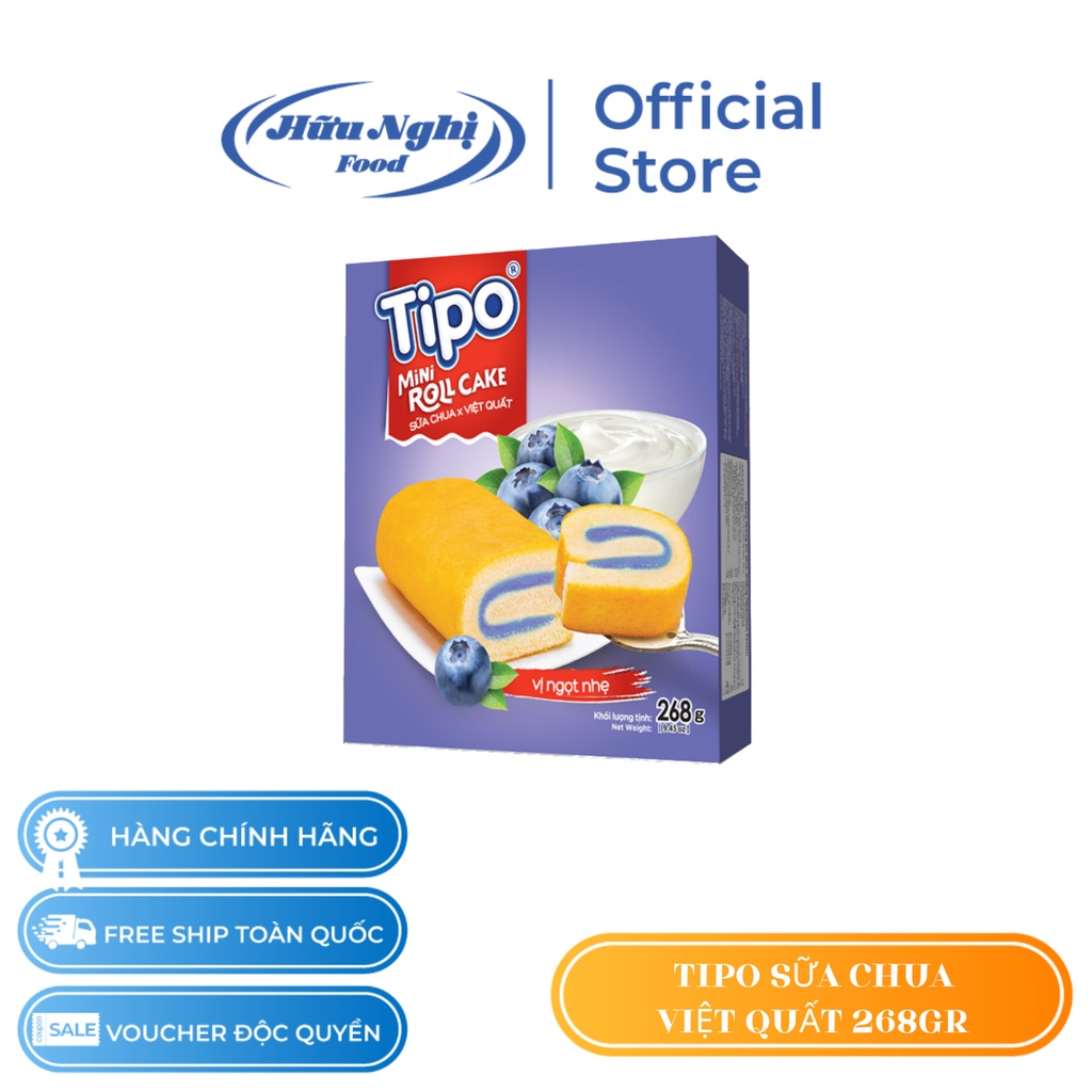 TIPO BÁNH BÔNG LAN SỮA CHUA VIỆT QUẤT 268G Shopee Việt Nam