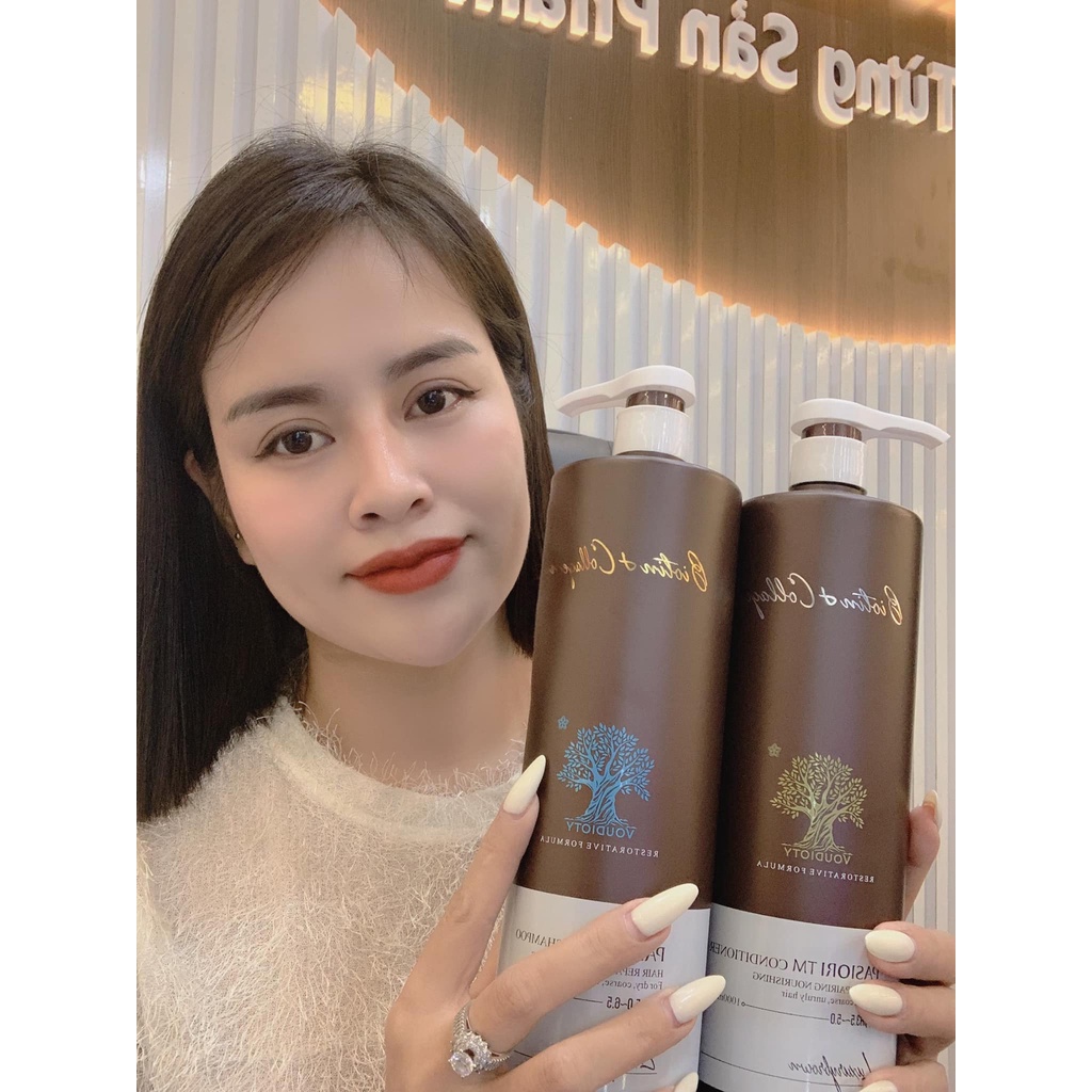 Dầu gội xả siêu mượt Biotin Collagen Luxury Brown nâu/ White trắng 1000ML