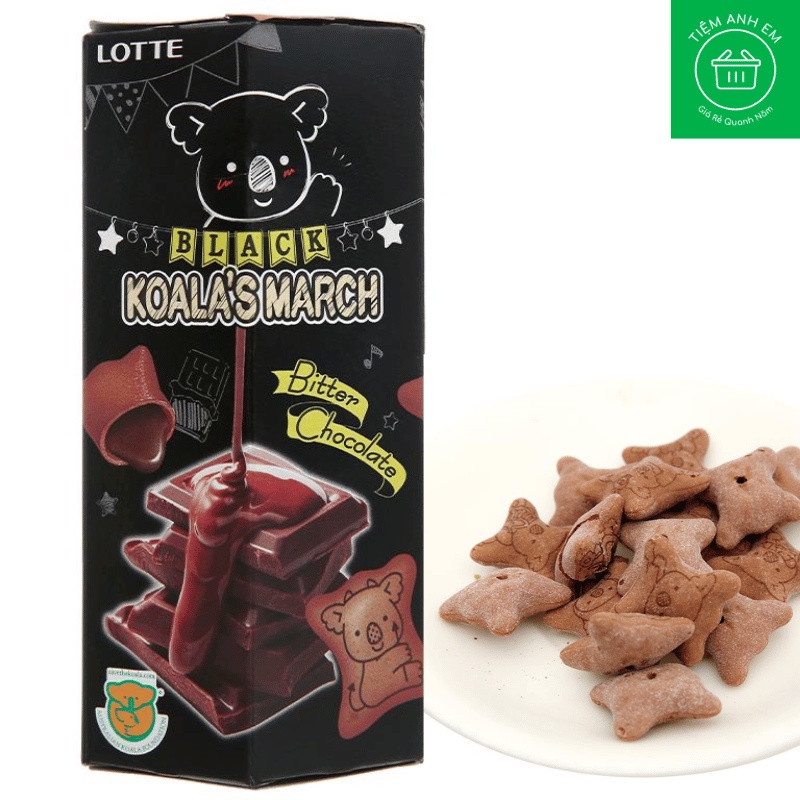 Bánh gấu nhân kem Lotte Koala's March hộp 37g các vị socola/ socola trắng/ dâu