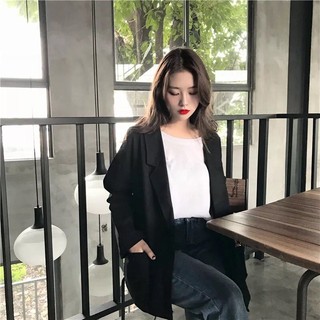 [order] áo blazer mỏng thu - đông trơn 2 màu