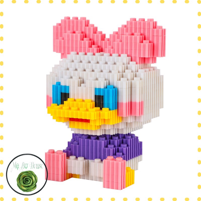 ĐỒ CHƠI XẾP HÌNH/LẮP RÁP MÔ HÌNH ĐỘNG VẬT THU NHỎ SIÊU DỄ THƯƠNG VỊT NỎ HỒNG 638 MÀNH